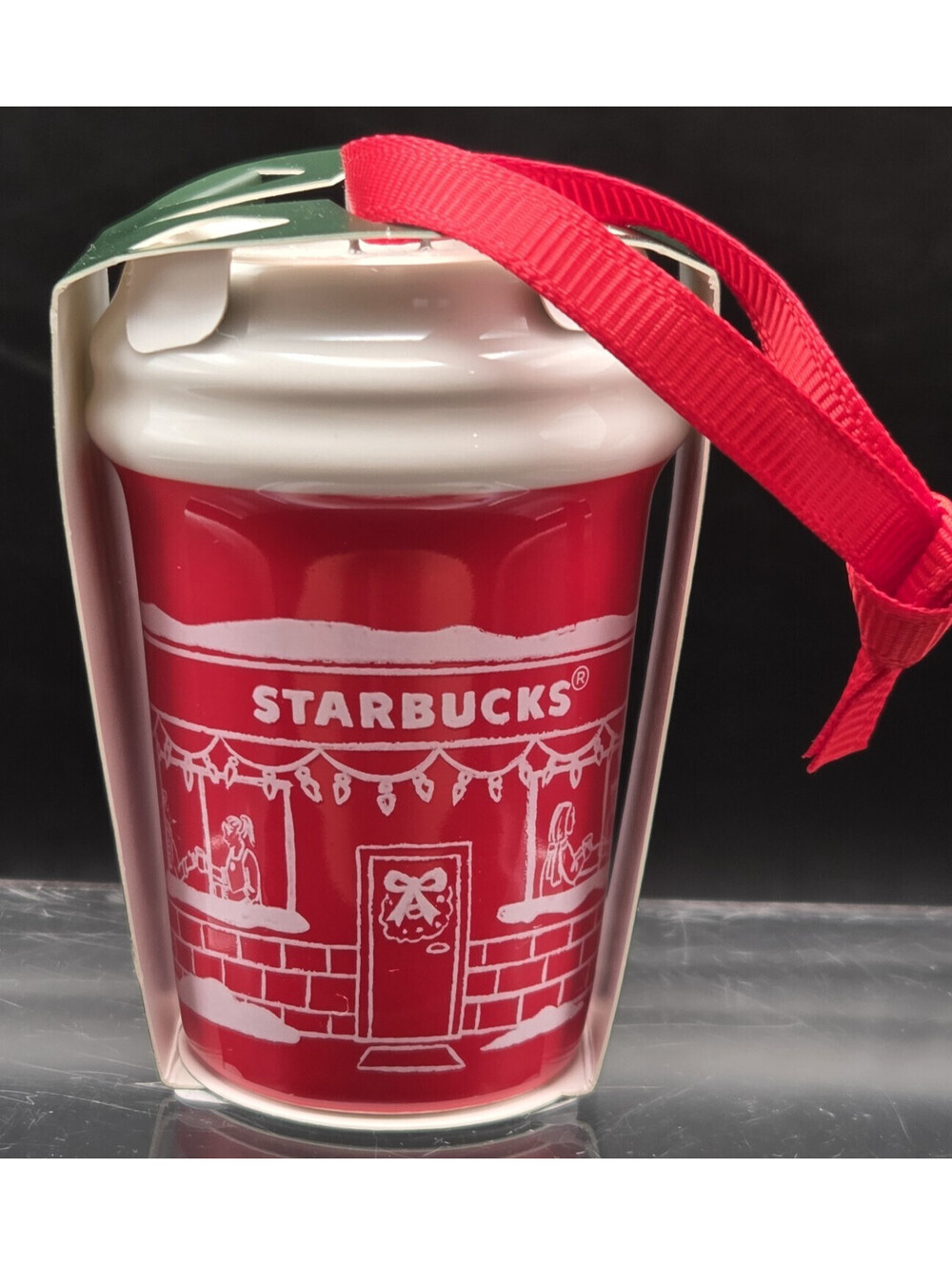 2025 Starbucks Red Holiday Coffee Cup Ceramic Christmas Ornament New with Tag